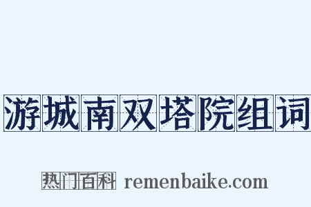游城南双塔院组词是什么意思的图片